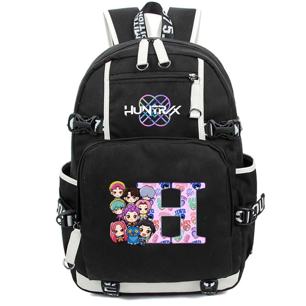 26 English Letter K-Pop Demon Hunters Backpack Large Capacity Bookbag Laptop Unisex Student Boy Girl School Bag Large Capacity Travel Outdoor Bag Gift
