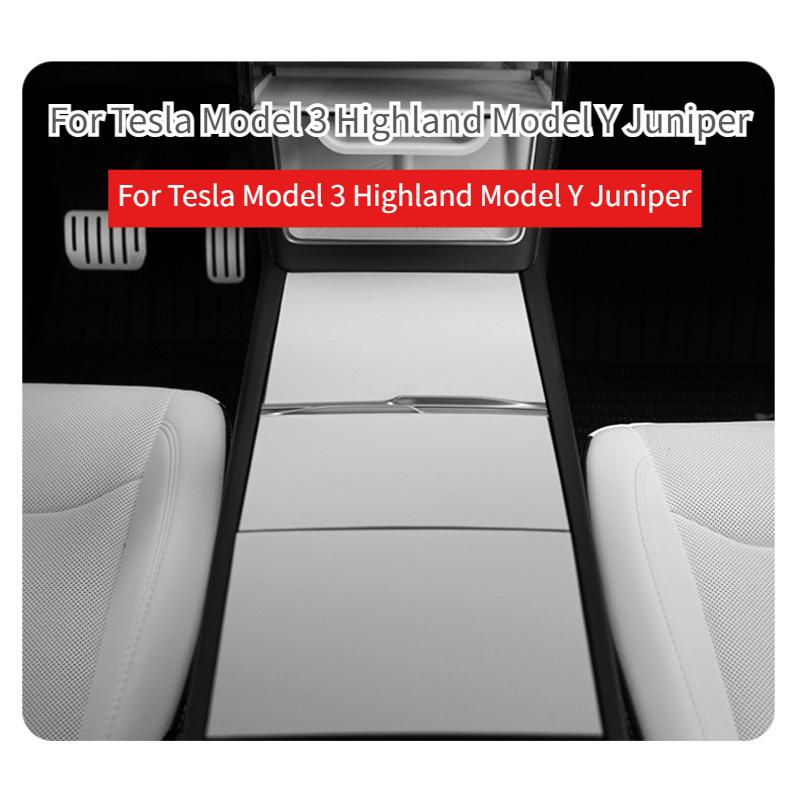 Adesivo Pannello di Controllo Centrale per Tesla Model 3/Y Juniper 2025 Upgrade Senza Adesivo Assorbimento Elettrostatico Protezione Console nero