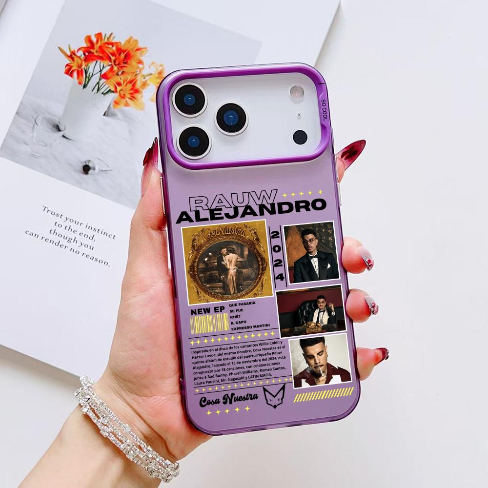 Singer R-Rauw Alejandro Phone Case For iPhone 17 16 15 14 13 12 11 Pro Max Air Matte Laser Aurora Shockproof Funda