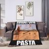 Marcus The Worm Rigatoni Pasta Blanket  Travel Office Throw Blanket For Couch Chair Sofa Bed Warm Soft Custom Quality Bedspread