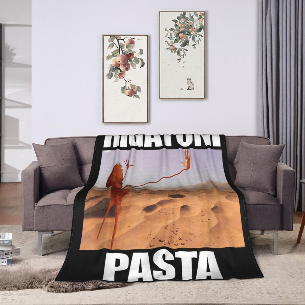 Marcus The Worm Rigatoni Pasta Blanket  Travel Office Throw Blanket For Couch Chair Sofa Bed Warm Soft Custom Quality Bedspread