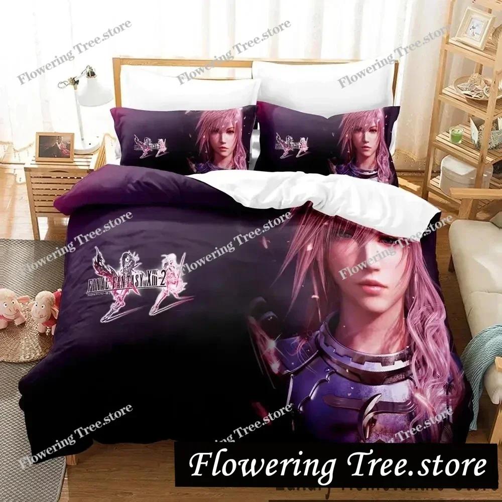 3D Print Anime Game FINAL FANTASY XIII-2 Bedding Set Boys Girls Twin Queen King Size Duvet Cover Pillowcase Bed boys Adult029963