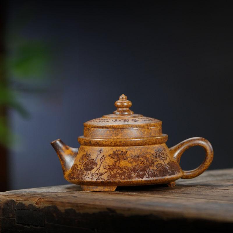

250ml Yixing Purple Clay Teapots Handmade Pagoda Pot Raw Ore Wood-fired Porcelain Mud Tea Maker Kettle With Infuser Zisha Teaset