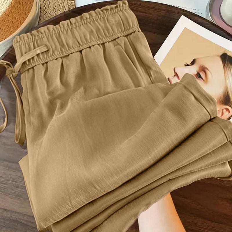 Loose and versatile narrow wide-leg pants women's 1116 summer new casual pants thin sunscreen and thin drape straight pants