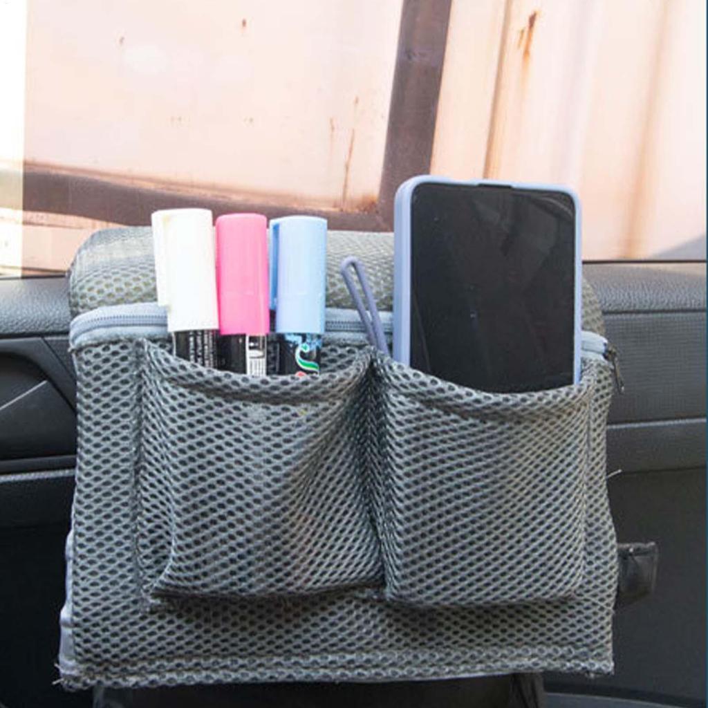 Back Seat Storage Organizer Breathable Automotive Interior Pocket Back Seat Storage Bag For Phone Pen Water Bottles Snacks