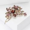 Vintage Mode Strass Bouquet Pflanze Brosche Persönlichkeit Nische Damen Mantel Jacke Brosche Ornament Anstecknadel