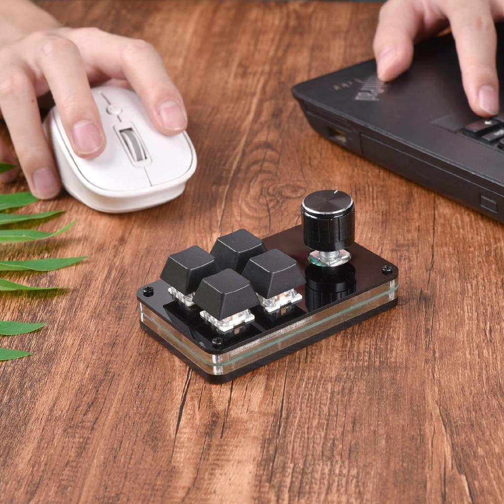 Custom Mini Keyboard Ergonomic Mini Keyboard with 4 Keys and 1 Knob