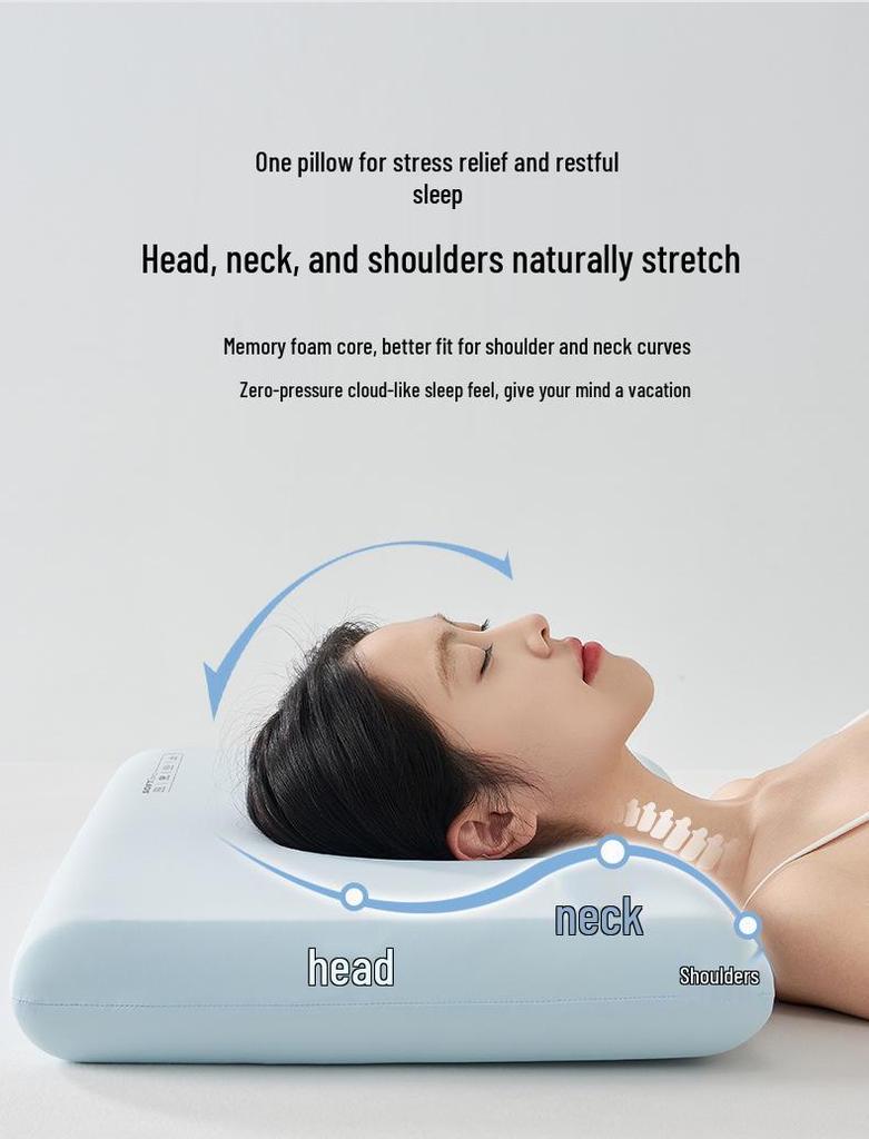2026 Deep Sleep Cloud-Feel Memory Foam Pillow Core Display Sample - Latex