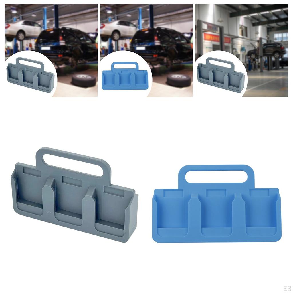 6 Slot Portable 18V Battery Rack Holder 25x6x16.5cm Sturdy for Garage Organization Accessories with