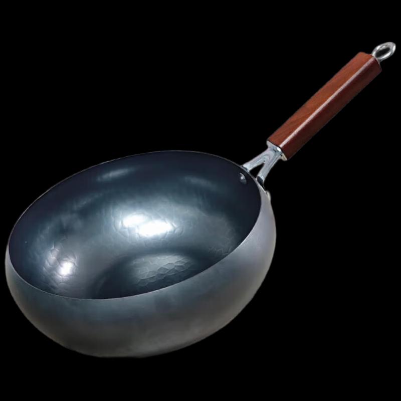 JWD 24cm Hand-Forged Wrought Iron Wok