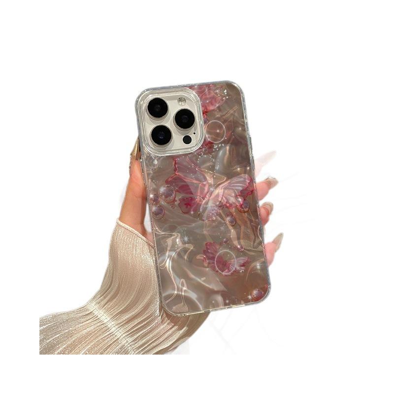 Light luxury water ripple mobile phone case is suitable for iPhone16/17 full series Apple 13 Pro water ripple protective case 11