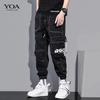 Autumn Men's Trendy American High Street Overalls with Bright Line Letter Print