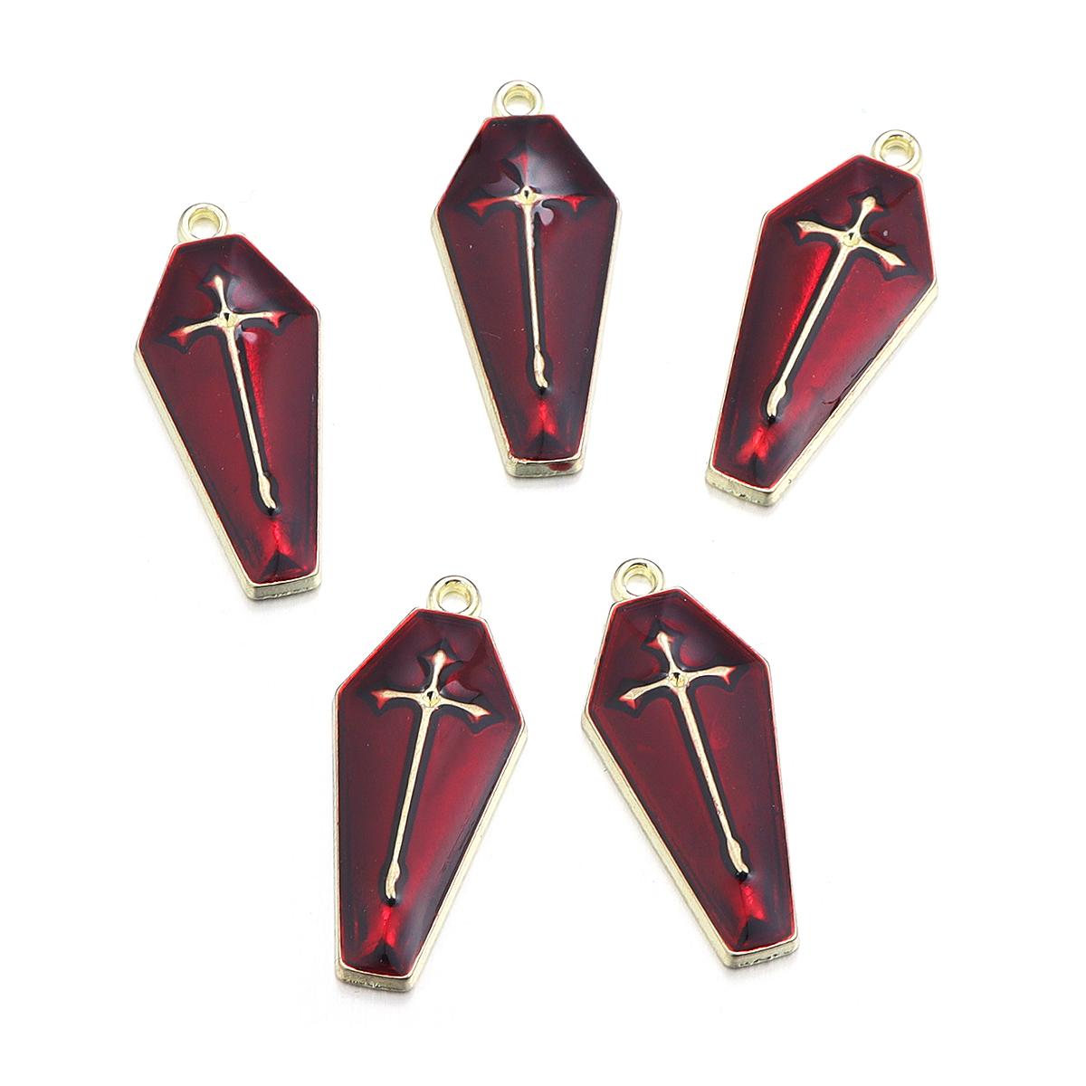 

10pcs Halloween Charms Creepy Alloy Enamel Ghost Skull Pumpkin Bat Charms Pendants For DIY Jewelry Making Necklace Accessories
