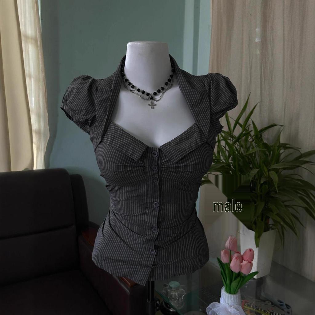 Women's 2025 Summer Fashion Versatile Short-Sleeve Single-Breasted Shirt