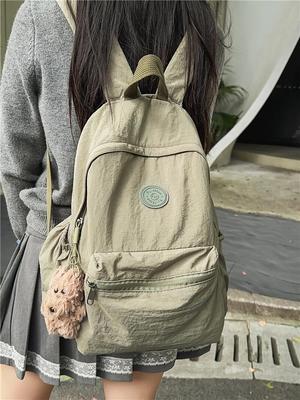 Minimalist Japon Tarzı Hafif Sırt Çantası - Unisex Günlük Kullanım ve Kolej Seyahat Çantası