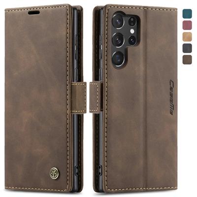 For Samsung Galaxy S25 Ultra 5G 2025 Luxury Case Leather Magnetic Card Pouch Samsung S25 Ultra Case Galxay S 25 Plus Flip Cover