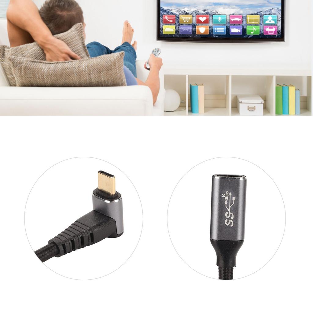 USB C 3.2 Male to Female Cable PD100W Fast Charging 10Gbps 4K At 60Hz USB C Charging Cable for Game Consoles