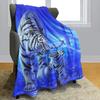 Coperta Plaid Tigre Bianco Morbida Accogliente Calda Coperta in Flanella Tigre Bianco Siberiano Sotto La Notte Stellata Blu Coperte per Divano Letto