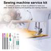 14-Piece Sewing Machine Repair Kit Cleaning Tool Set Include Tweezers Double-Headed Brush Screwdrivers Silicone Brushes Cleaning And Repairing Tools
