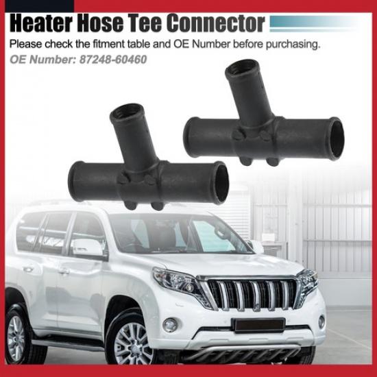 Pack of 2 for Toyota Land Cruiser 1992-2007 Connector Heater Hose Output T Pipe