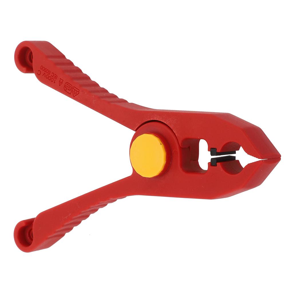 Cable Clamp Safety Spring Clamp 1000V Insulation VDE Insulation Material Compact Size Long-term Use High Voltage Wire Clip Tool