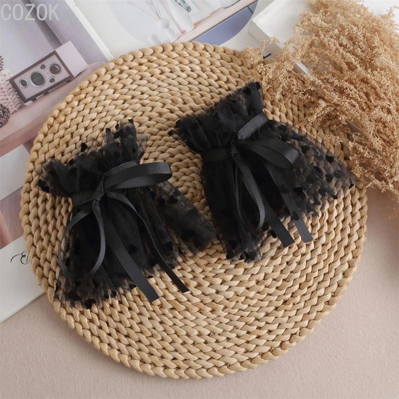 1 pár Odnímatelné hřejivé návleky na zápěstí halenky Gázové Elastické Univerzální Manžety rukávů Falešné manžety Dámské Krajkové manžety Rukávy Manžety svetru