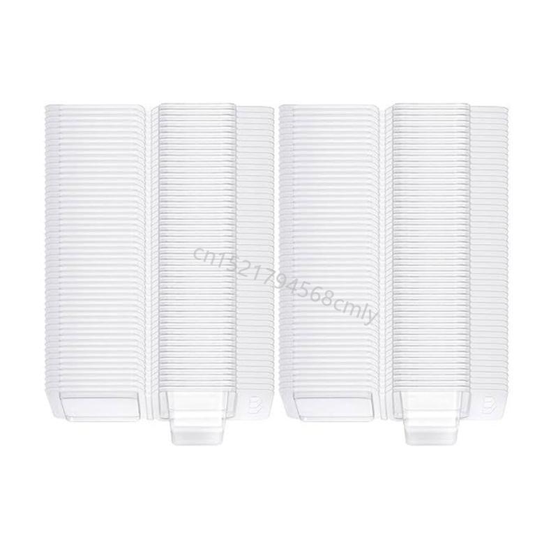 100 Pieces Empty Wax Melt Molds Clear Plastic Clamshell Mould for Candle Making 6XDE