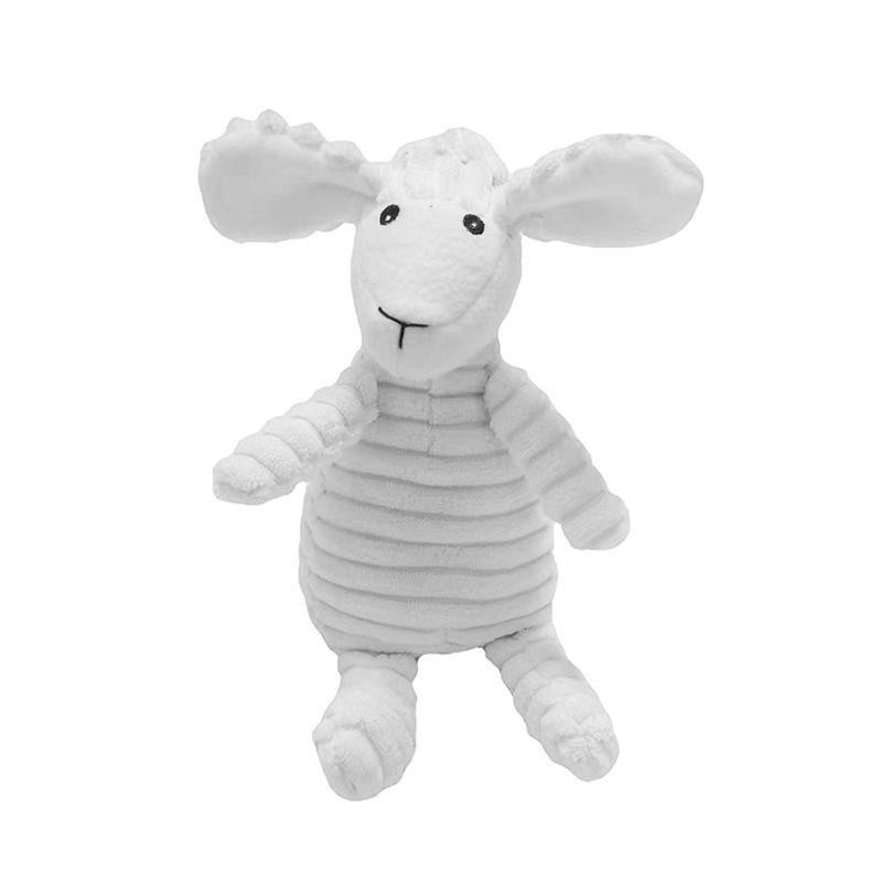 Fun Pet Toy Donkey Shape Corduroy Chew Toy For Dogs Puppy Squeaker Squeaky Plush Bone Molar Dog Toy Pet Training Dog Accessories