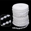 Imitation Pearls String Beads Chain for Art Craft 25M Artificial Pearls Beads Chain for Bridals Dress Wedding Decoration