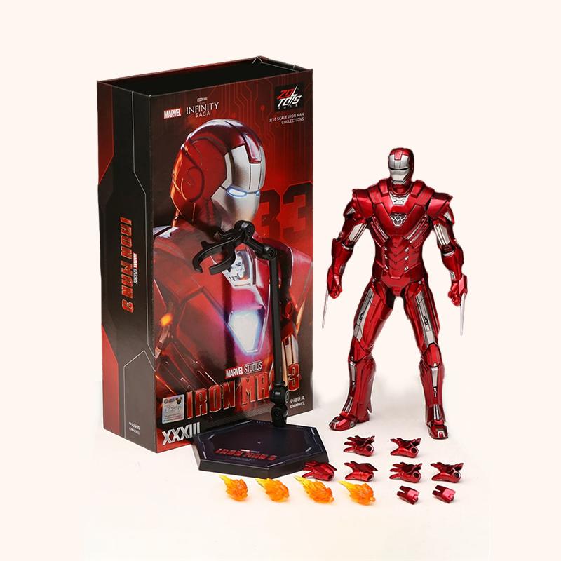 ZD Toys Залізна Людина Фігурка Марк 35 Червоний Снаппер Залізна Людина МК 24 МК 22 МК 47 Тоні Старк Фігурка Залізної Людини Екшн Колекційна Іграшка Подарунок
