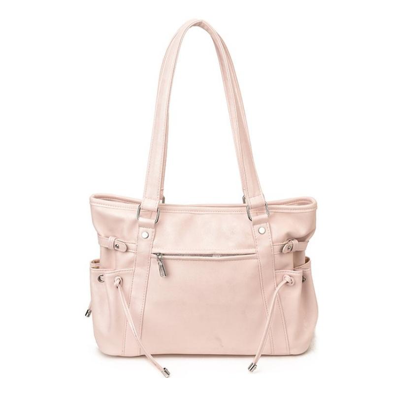 Vintage Zachte Leren Tote Bag voor Dames - Grote Capaciteit Schouder Handtas met Meerdere Vakken, Mode Casual Portemonnee