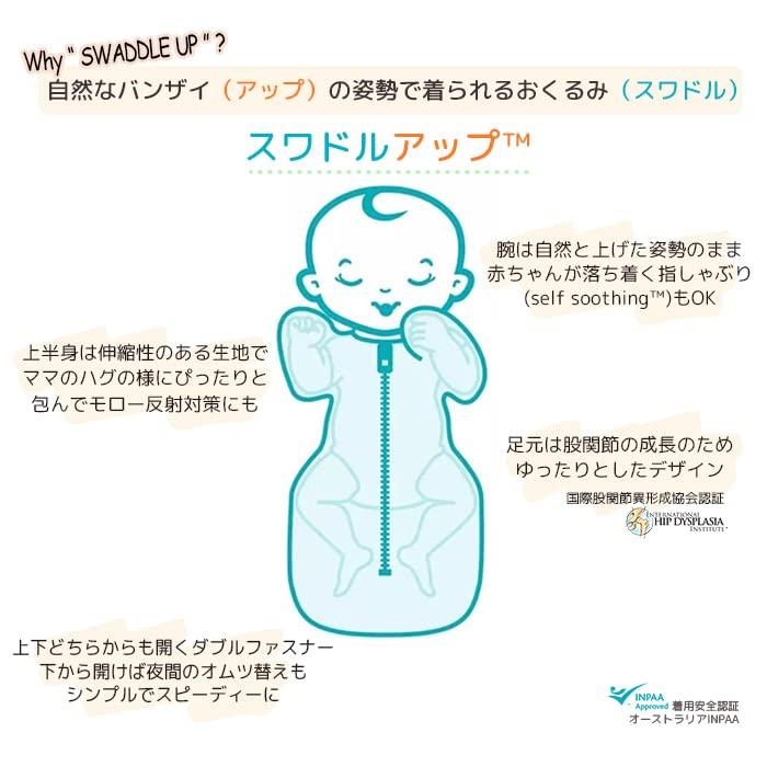 Swaddle Up Miracle Suitable for Temperatures Medium Cream Imported from GOTS Certified Organic Baby Moro Nighttime Crying Prevention Swaddle, Organic,