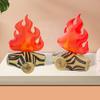2Pcs Inflatable Fake Campfire Props Camping Party Scene Decoration Inflatable Bonfire Firewood Ornament Campfire Model Toy for Kids Boys Girls
