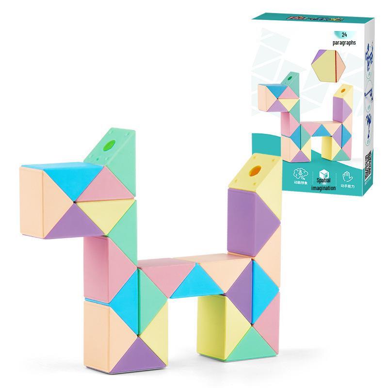 Macaron Magic Cube Set: 24, 36, 48, 60, 72 Sections - Children's Educational Toy Ruler