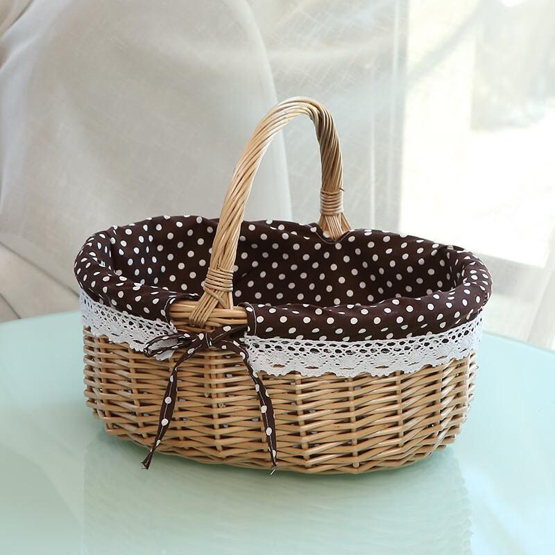 Hand-Woven Willow Picnic Basket