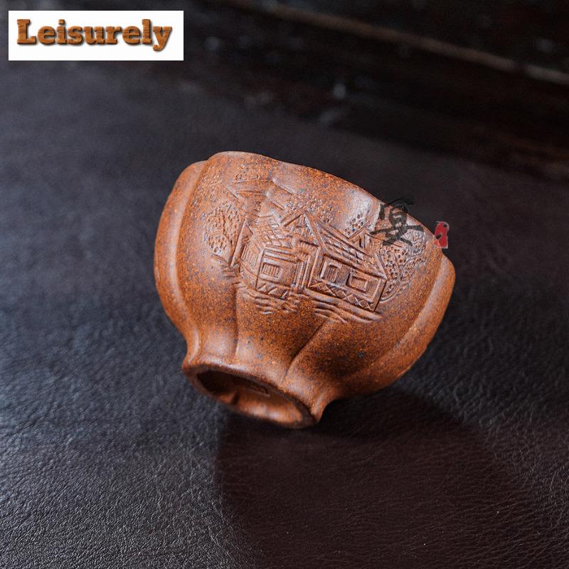 120ml Yixing Zisha Wolkenmuster Holzgebranntes Porzellan Teetasse Kreative Teeschale Becher Teeprobe Persönliche Tasse Chazhan Meistertassen