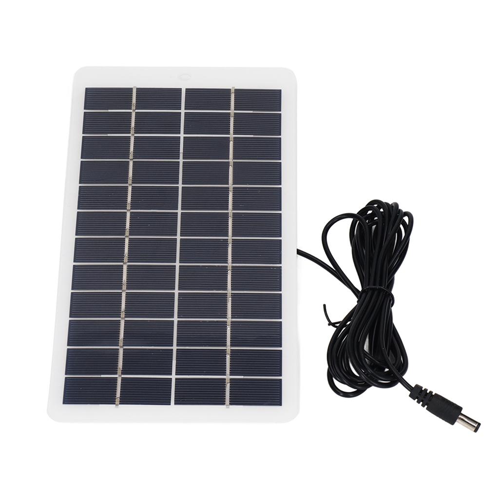 Solar Panel Polysilicon High Light Transmission Portable Solar Cell with DC Interface for 3.7V Battery 5W 12V