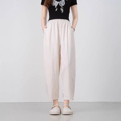 New Fashion Nine-point Harlan Pants Summer Casual Thin High Waist Thin Fashion Simple Loose Cone Pants
