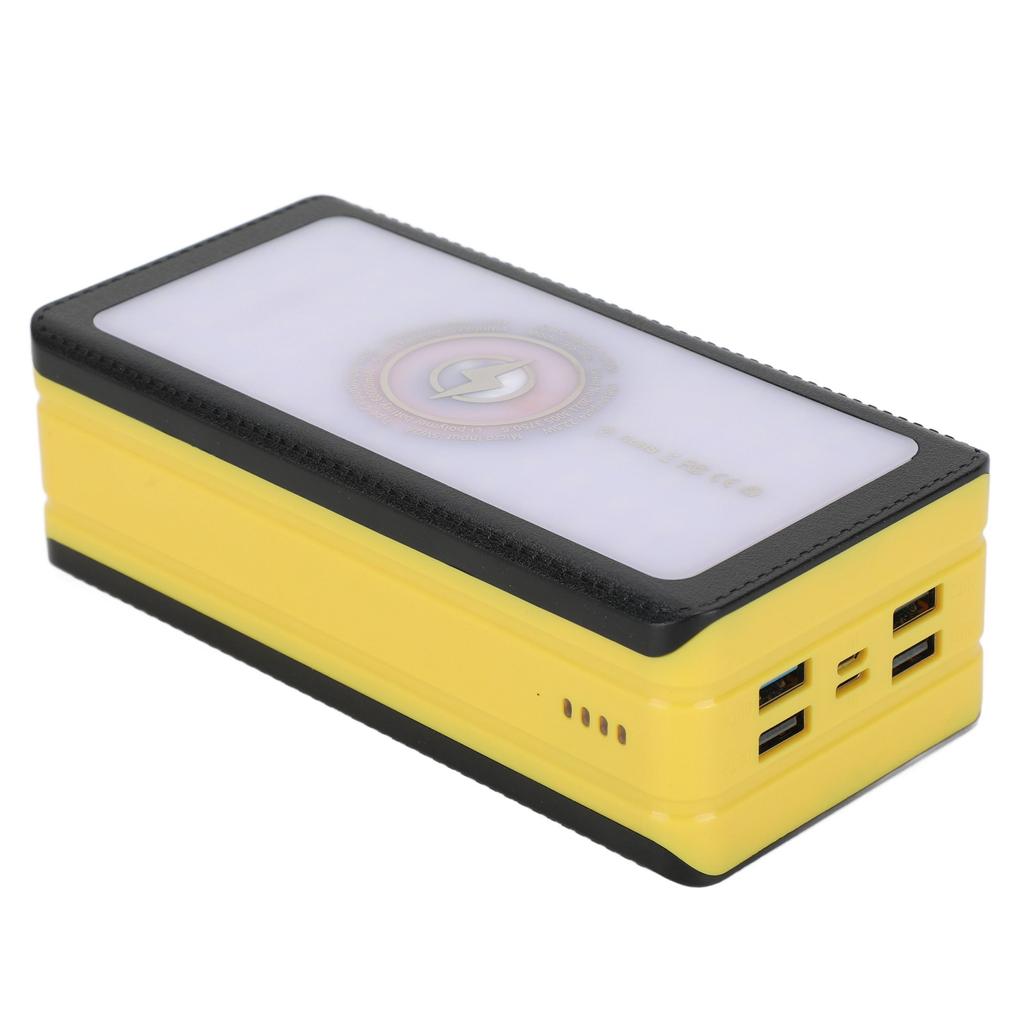 Solar Power Bank 60000mAh 66 LEDs 4 USB Ports Portable Solar Charger Power Bank for Outdoor Camping