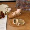 Retro Fairy Style Bag Head Half Slippers Female Outer Wear 2025 Autumn Platform Muller Shoes with Skirt Mary Jane Tow