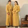 Mens & Womens Luxurious Extra Long Fleece Bathrobe - Thick, Plush, Plus Size Autumn/Winter Pajamas for Couples