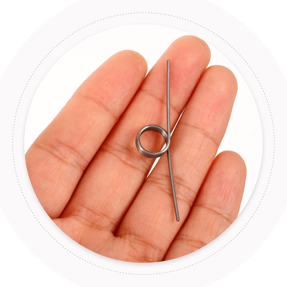 NUOLUX 10-Piece Silver Stainless Steel Torsion Springs for Trash Cans, Bucket Lids, and Can Lids, 10mm Outer Diameter