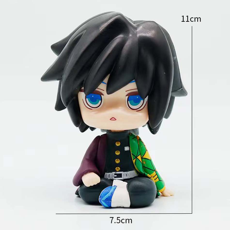 New Demon Slayer Akaza Upper Head Movable Chibi Cute Action Figure Anime Peripheral Collectible For Anime Fans Desktop Gift