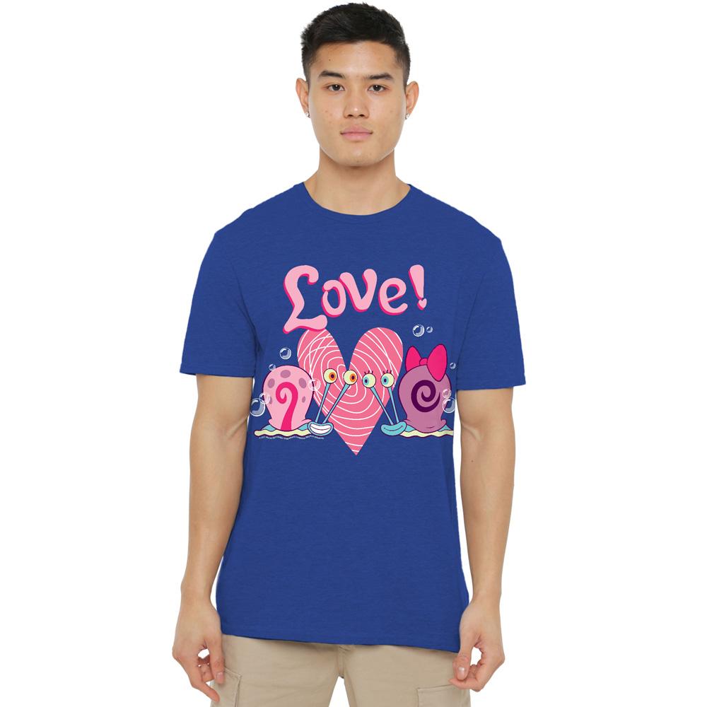 SpongeBob SquarePants Unisex Adult Valentine's Love Gary & Snellie T-Shirt