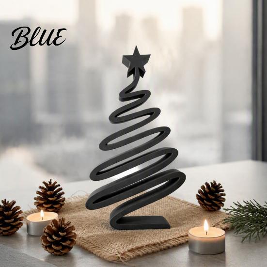 Living Room Accents 3D Printed Minimalist Christmas Tree Desktop Ornament Modern Holiday Table Handcrafted Figurines Sign for Bedroom Home