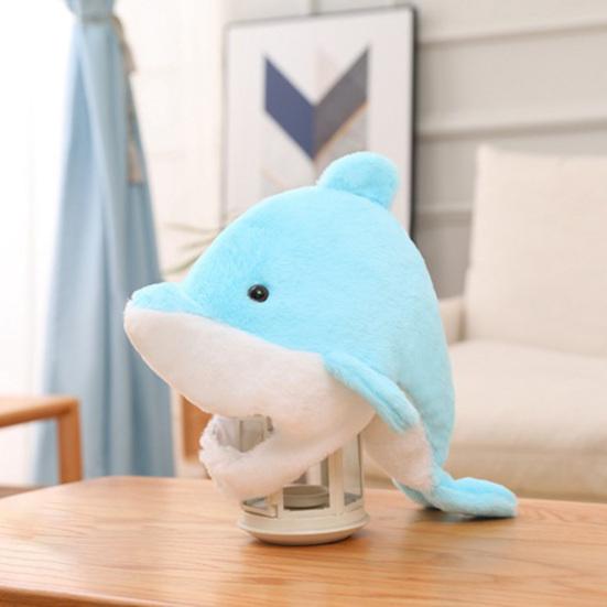 Cosplay Kopfbedeckung Ultraweich Warmhalten Foto Performance Requisite Cartoon Delfin Plüsch Cosplay Mütze für Fotostudio