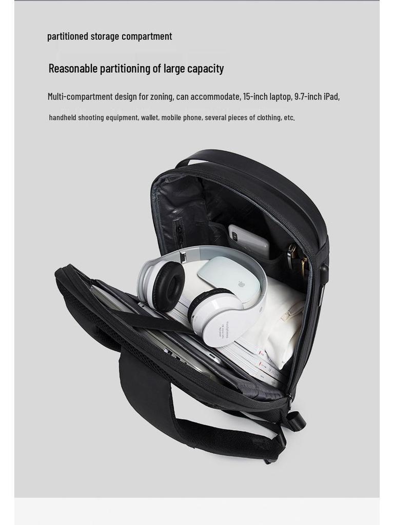 BANGE Diebstahlsicherer Leichter Laptop-Rucksack für Business und Freizeit