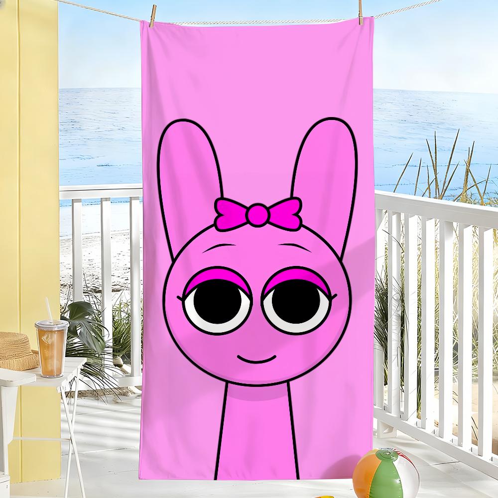Spiel S-Sprunki Oren Cartoon Handtuch Weich Pool Geschenk für Reise Fitnessstudio Dusche Camping Schnelltrocknend Sport Große Strandtücher
