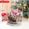 2D Flat Santa Claus and Reindeer Acrylic Desktop Decoration, Suitable for wall decoration, porch, room, villa, accents Home, Hallway, or Workplace - R