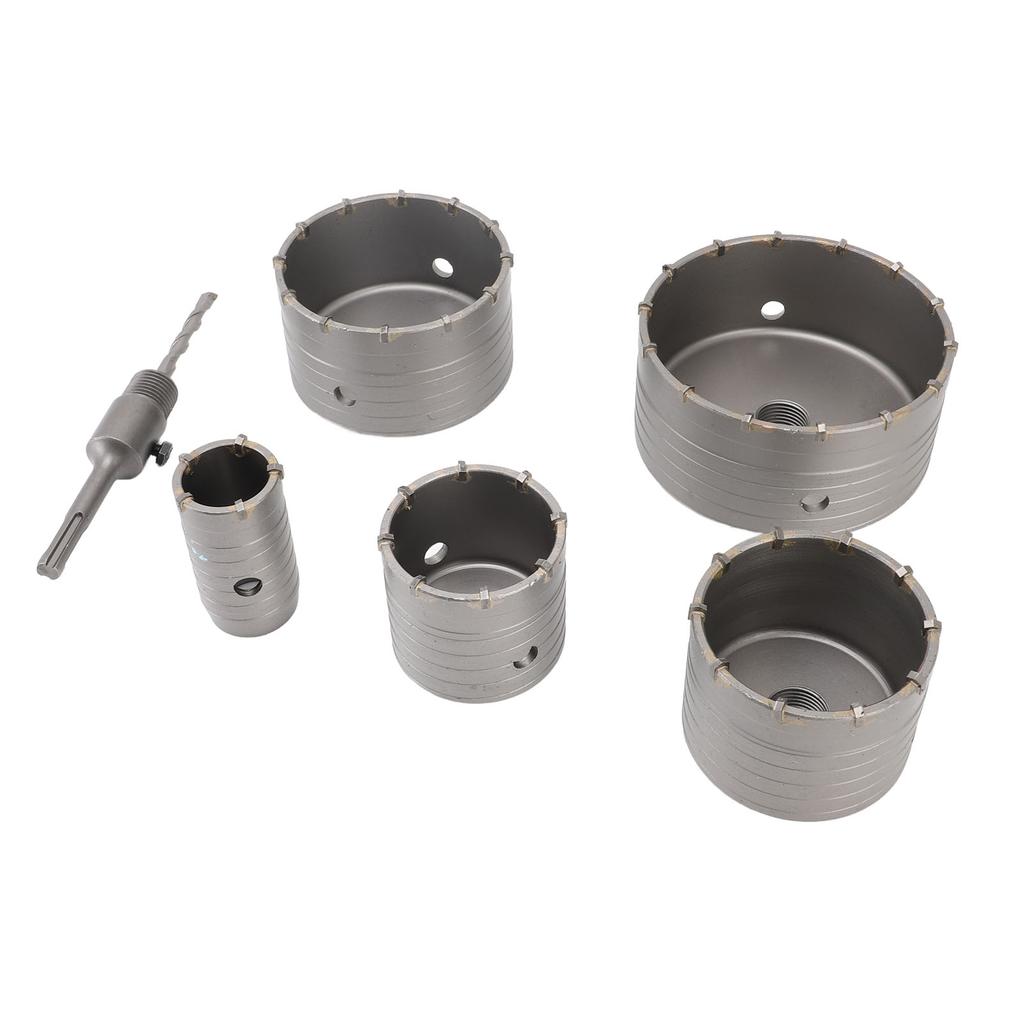 6-teiliges Set Beton-Lochsägebohrer-Set Hartmetall-Hochhärte-Lochsäge-Werkzeugsatz für Luft